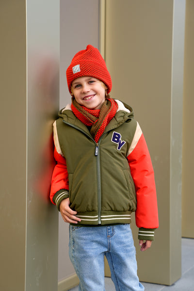 B.Nosy Winterjackets & Acc. w25 Joshua B.Nosy boys jacket Militairy green Y508-6213 320