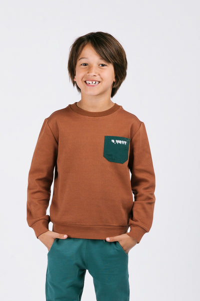 B.Nosy w25 Sven B.Nosy boys melange sweater Bisque Y508-6329 579
