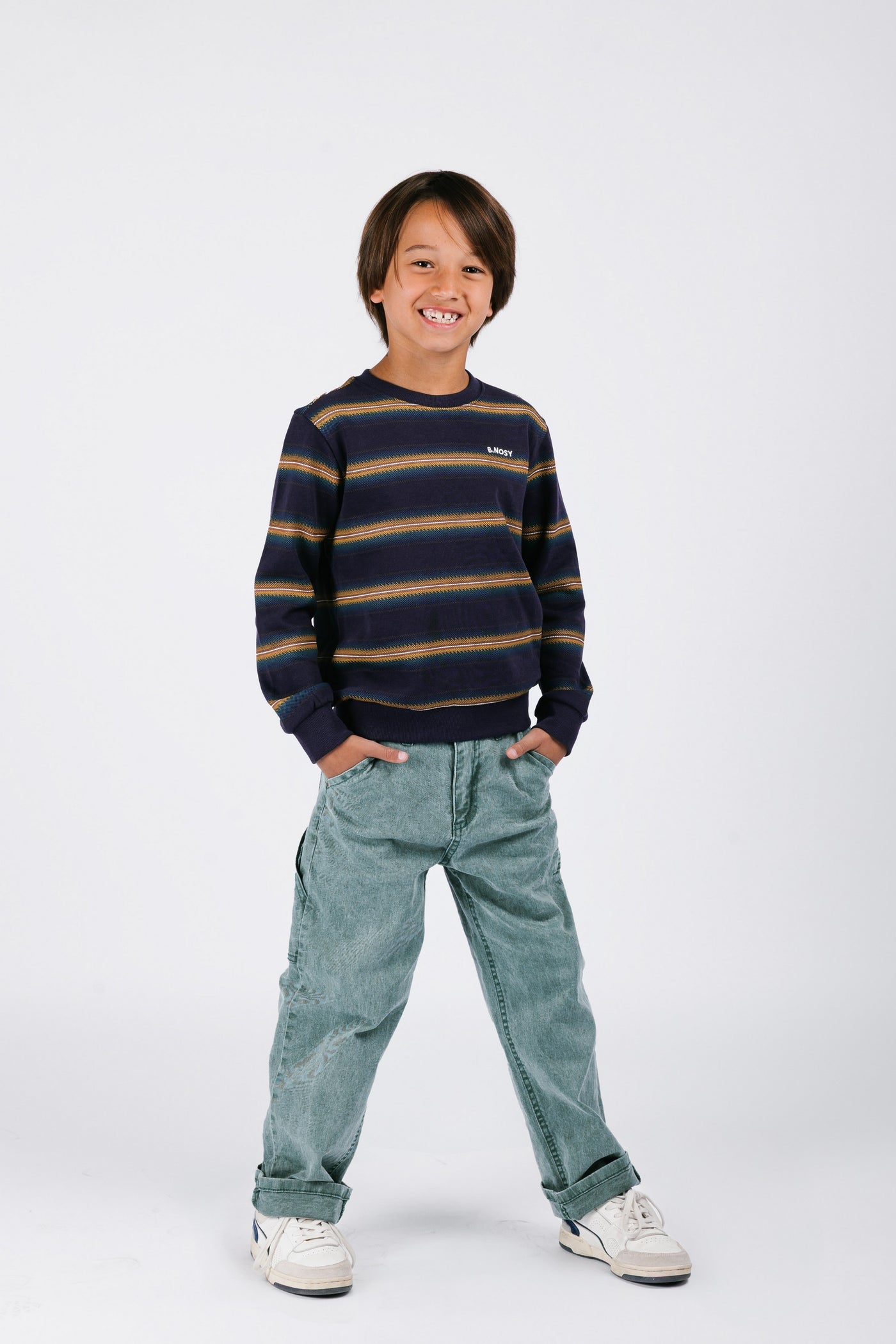 B.Nosy w25 Scott B.Nosy boys printer sweater Dotted Stripes Y508-6340 903