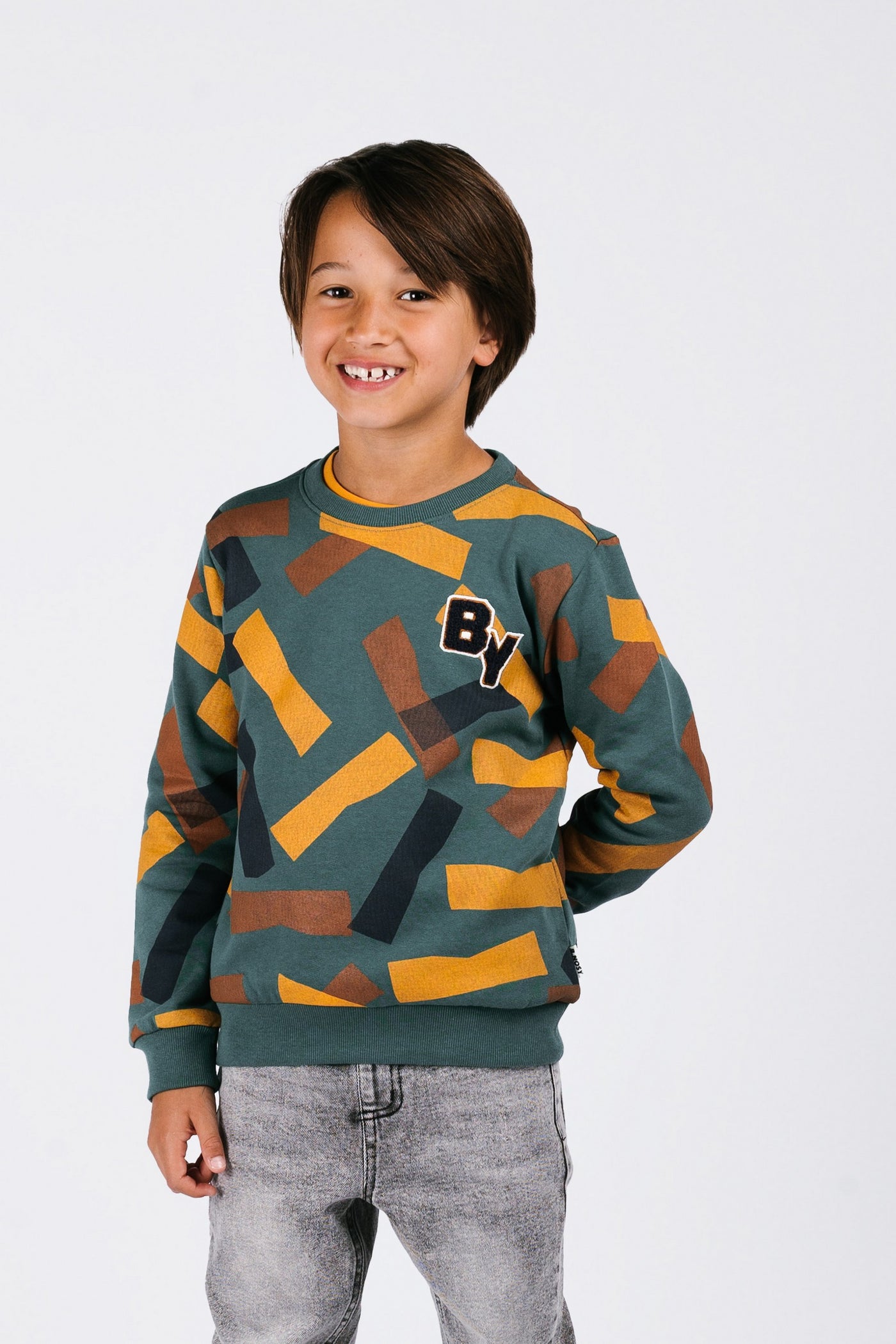 B.Nosy w25 Scott B.Nosy boys printer sweater GREEN TAPES Y508-6340 904