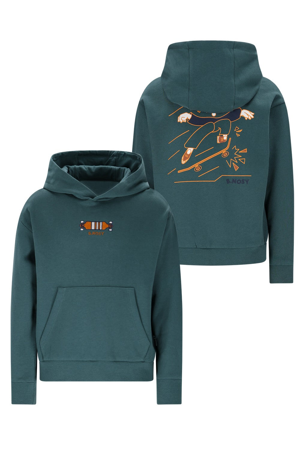 B.Nosy w25 Sep B.Nosy boys hoodie Jasper Green Y508-6350 314