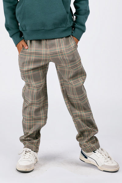 B.Nosy w25 Philip B.Nosy  boys checkered pants Jasper Green Y508-6630 314