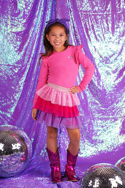 B.Nosy K3 w25 K3 B.Nosy girls dress 3-layer mesh skirt Phlox Pink Y510-5822 295