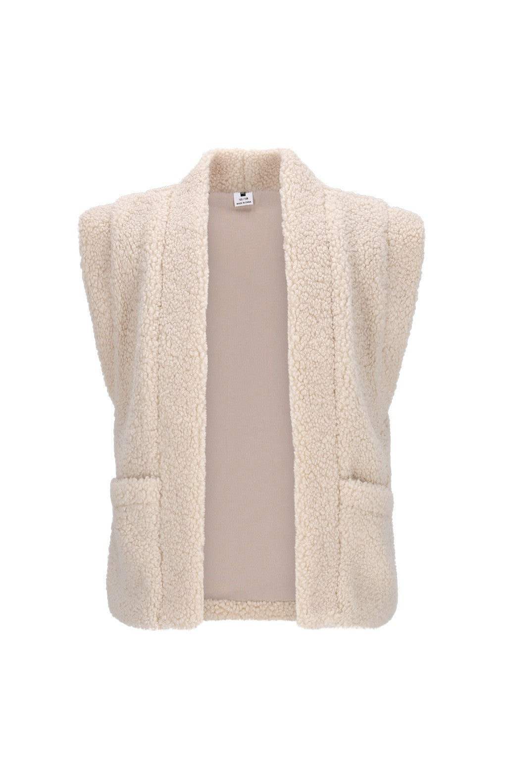 B.Nosy w25 Georgie B.Nosy NOOS girls teddy gilet Ecru YNOOS-5023 004