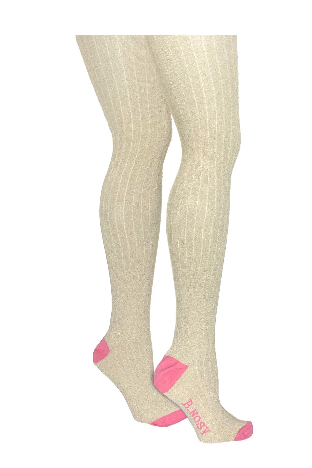 B-nosy Mia Girls Glitter Tight Ecru YNOOS-5920 004