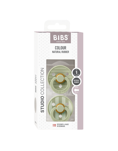 BIBS Colour ROUND 2 pack Studio Pin sage size 1