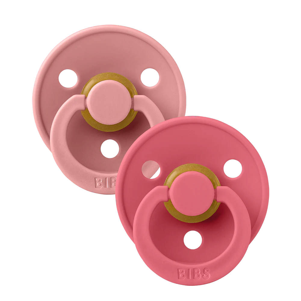 BIBS Colour speen latex 2-pack - Dusty Pink/Coral size 2 120446