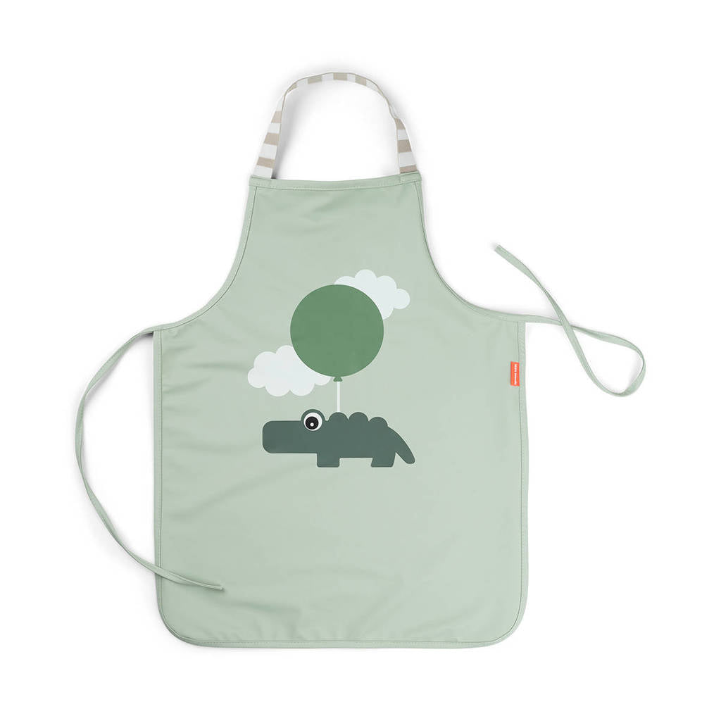 Done by Dear waterproof kids apron Happy Clouds Green 1343543