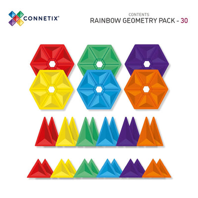 Connetix Rainbow Geometry Pack 30 pc CT-R-00030 GE
