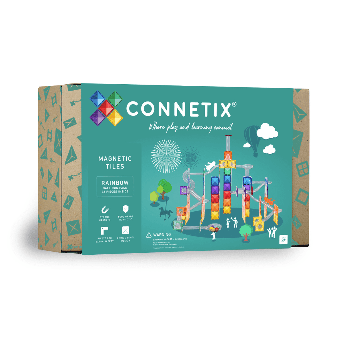 Connetix Rainbow Ball Run Pack 92 pc CT-R-00092-BR