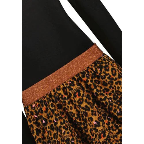 B.Nosy w24 Daphne B.Nosy girls dress Leopard Black Y408-5821 099