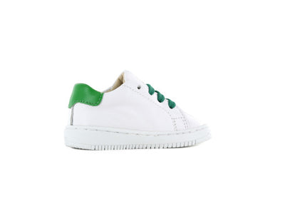 Shoesme witte babysneaker met groene details BN22S002-C