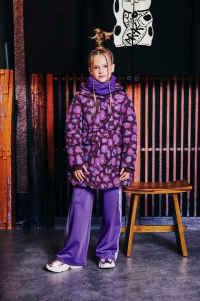Z8 Kids W25 Girls Winterjassen Anneliese Wineberry/AOP