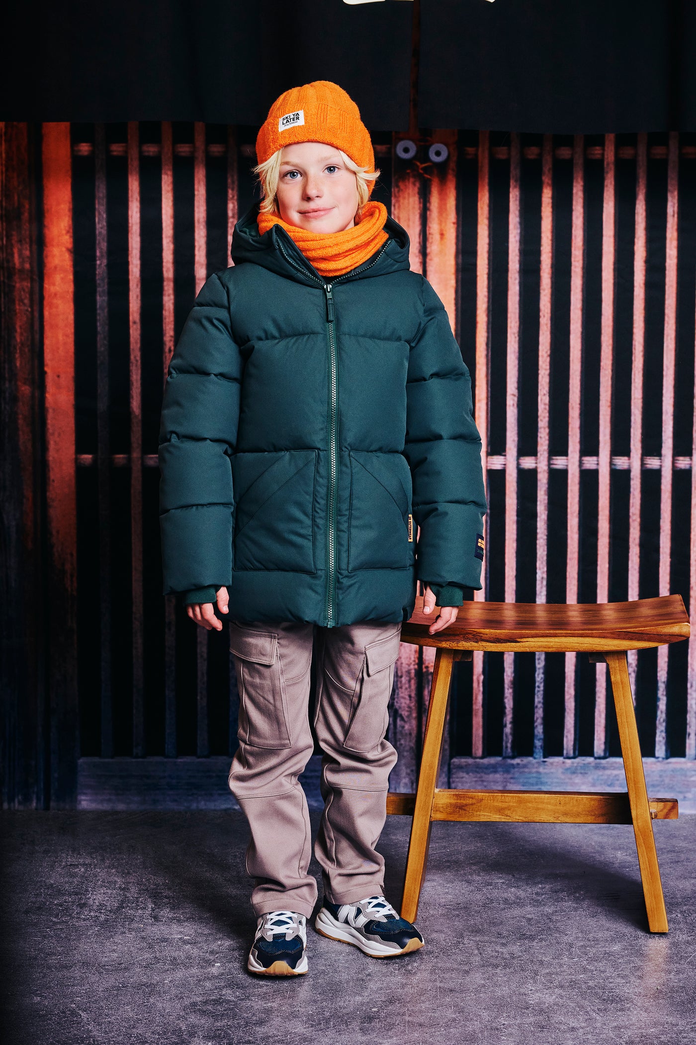 Z8 Kids W25 Unisex Sjaals Indi Orange tiger