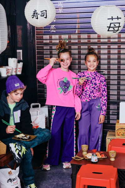 Z8 Kids W25 Girls Long sleeves Isebeau Purple eclipse/AOP