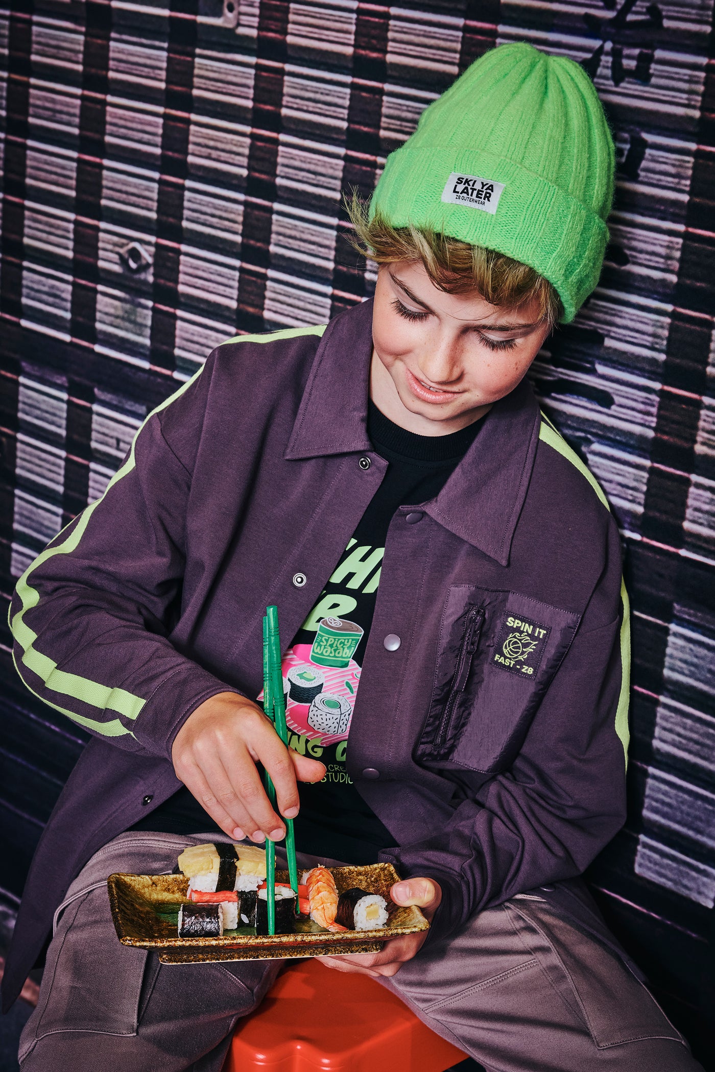 Z8 Kids W25 Unisex Mutsen Rune Green gecko