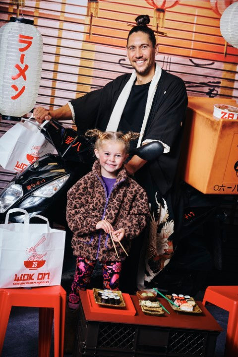 Z8 Kids W25 Girls Borgvesten Marika Amber brown/AOP