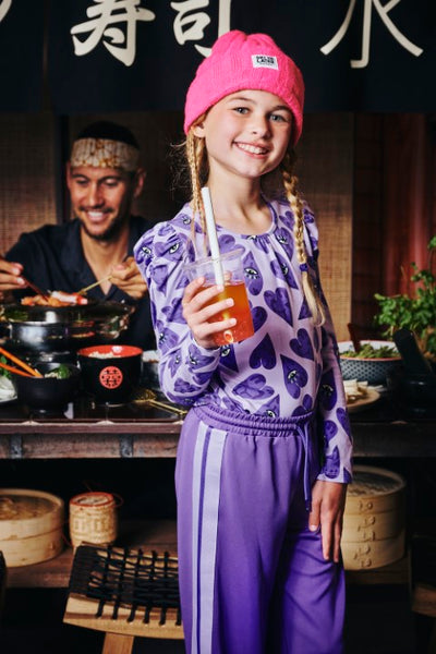 Z8 Kids W25 Girls Jogging Broeken Kitana Purple chill
