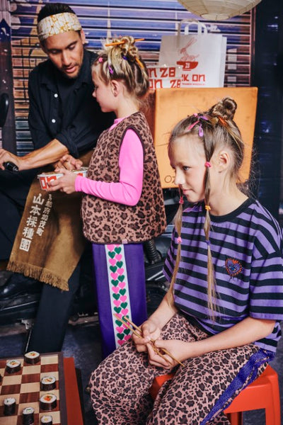 Z8 Kids W25 Girls Gilet Mellody Amber brown/AOP