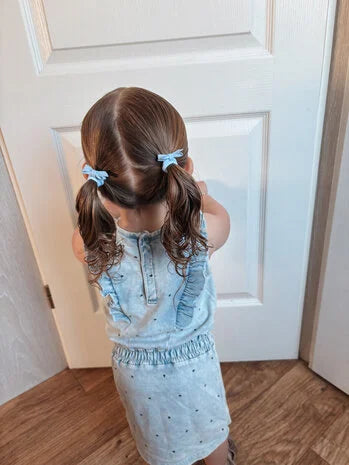 Your Little Miss Baby haarelastiekjes met strikje - Denim 10HS153670