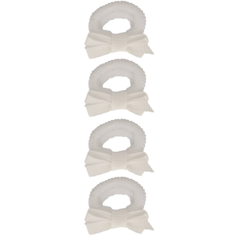 Your Little Miss Baby haarelastiekjes met strikje - White 10HS151756