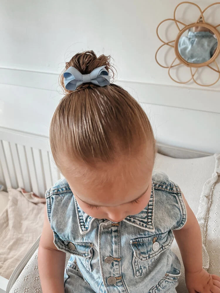 Your Little Miss Haarelastiekjes met strik - denim -  10HS153671