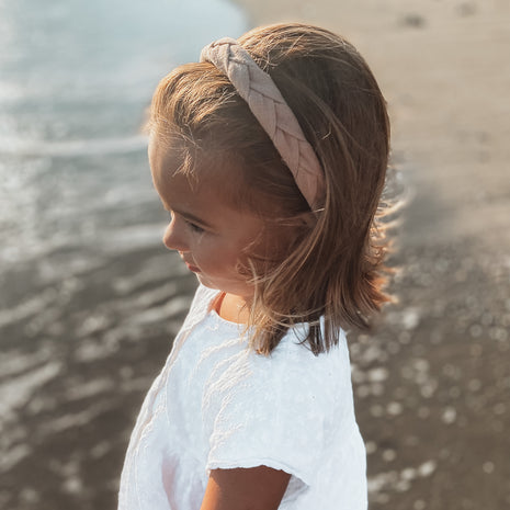 Your Little Miss Brede diadeem met vlecht - Brown Linnen 10HS152992