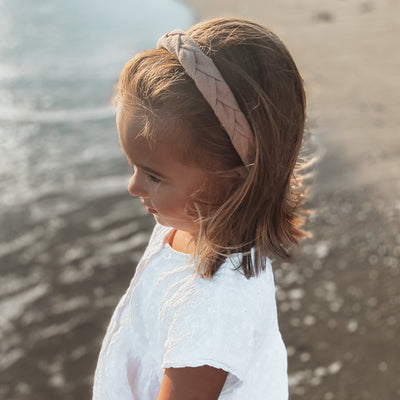Your Little Miss Brede diadeem met vlecht - Brown Linnen 10HS152992