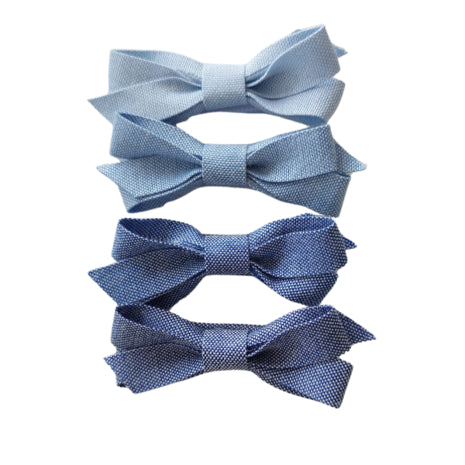 Your Little Miss Haarspeldjes met strik - Denim 10HS153674