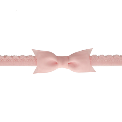 Your Little Miss Baby haarbandje met kanten strik - light pink  10HS151764