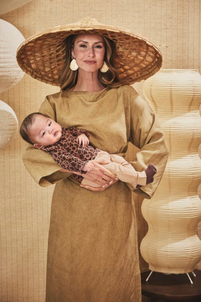 Z8 newborn W25 Girl Long sleeves Perla Amber brown/AOP