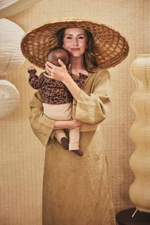 Z8 newborn W25 Girl Long sleeves Perla Amber brown/AOP