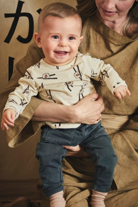 Z8 newborn W25 Boys Long sleeves Quirijn Vanilla cream/AOP