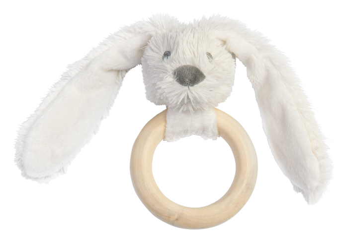 133192 Ivory Rabbit Richie FSC Wooden Teething Ring (Small)