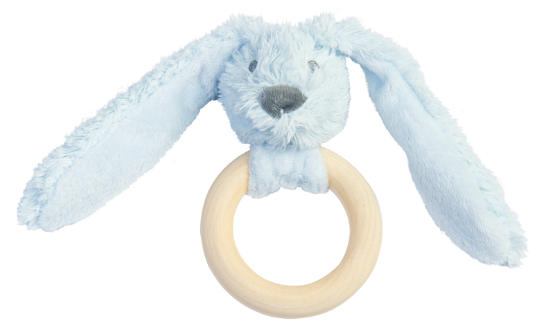 133193 Blue Rabbit Richie FSC Wooden Teething Ring (Small)