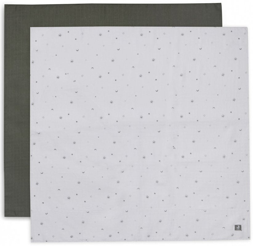 Jollein Hydrofiele Doek Large 115x115cm Stargaze - Leaf Green - 2 Stuks 535-852-66091