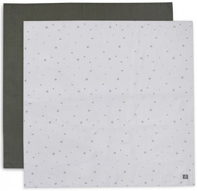 Jollein Hydrofiele Doek Large 115x115cm Stargaze - Leaf Green - 2 Stuks 535-852-66091