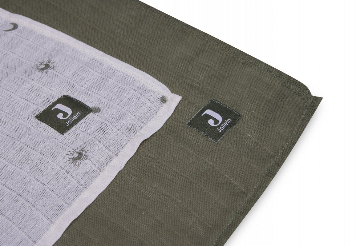 Jollein Hydrofiele Doek Large 115x115cm Stargaze - Leaf Green - 2 Stuks 535-852-66091