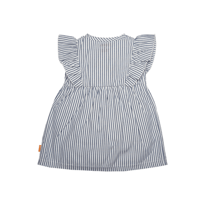 Bess S23 Dress Woven Striped Off White 231105-034