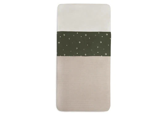 Jollein Laken Wieg 75x100cm Stargaze - Green Leaf 008-511-66091