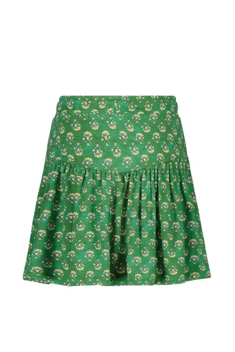 Like Flo S23 Flo girls crepe jersey skirt Green flower F302-5710 933