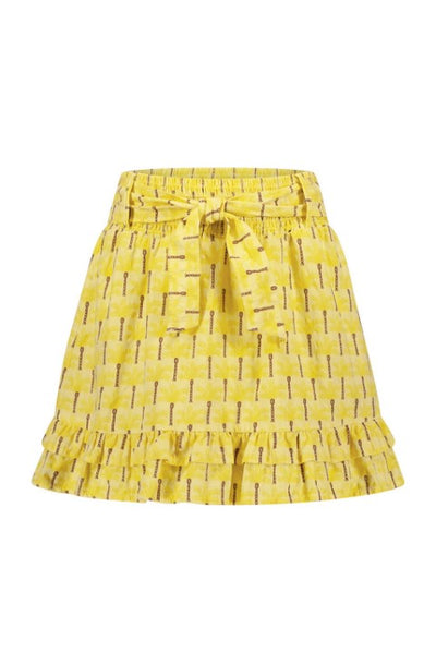 Like Flo S23 Flo girls AOP woven skirt with belt Butter F303-5770 525
