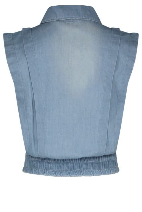 NoNo ss23 Donka sleeveless denim button up vest Jeans N302-5311 138