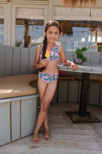 Bnosy S23 Girls sporty reversible bikini w/ aop Y302-5061 990